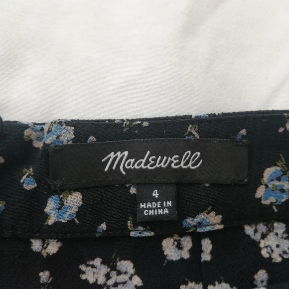 Madewell Ruffle Wrap Mini Skirt in Baby's Breath Blue Micro Floral 4 - Picture 11 of 16